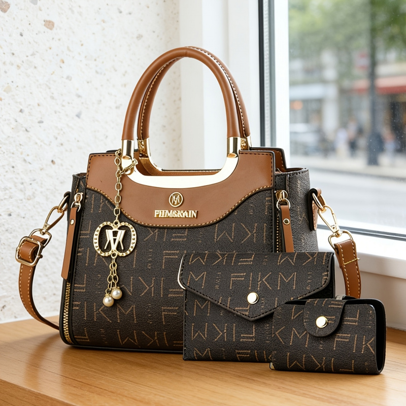 Luxury Bags Casual - 3 parçalı hafif lüks baskılı harfli