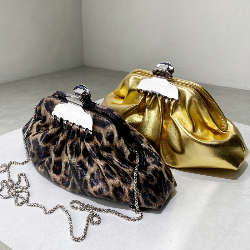 Luxury Bags On Sale - Kadınlar İçin Leopar Desenli Debriyaj Abiye
