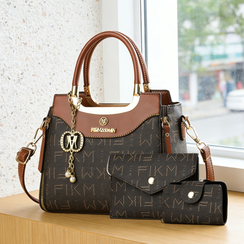 3 parçalı hafif lüks baskılı h - Luxury Bags Casual incelemesi ve fiyatı