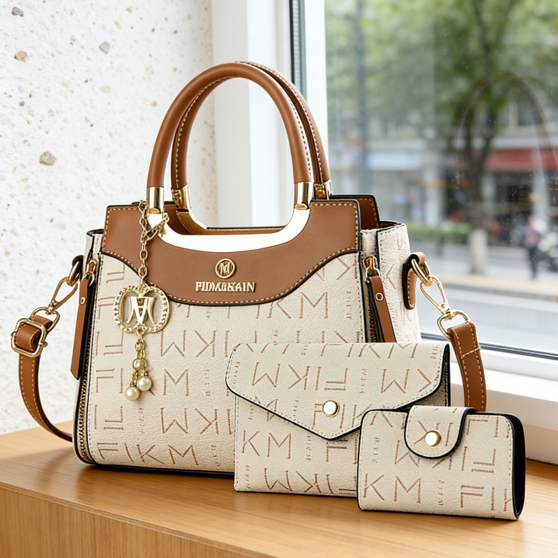 3 parçalı hafif lüks baskılı h - Luxury Bags Casual incelemesi ve fiyatı
