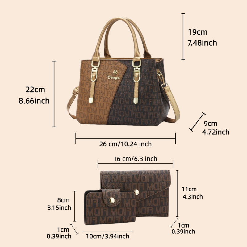 3 parçalı kadın çanta seti, lü - Luxury Bags Casual incelemesi ve fiyatı