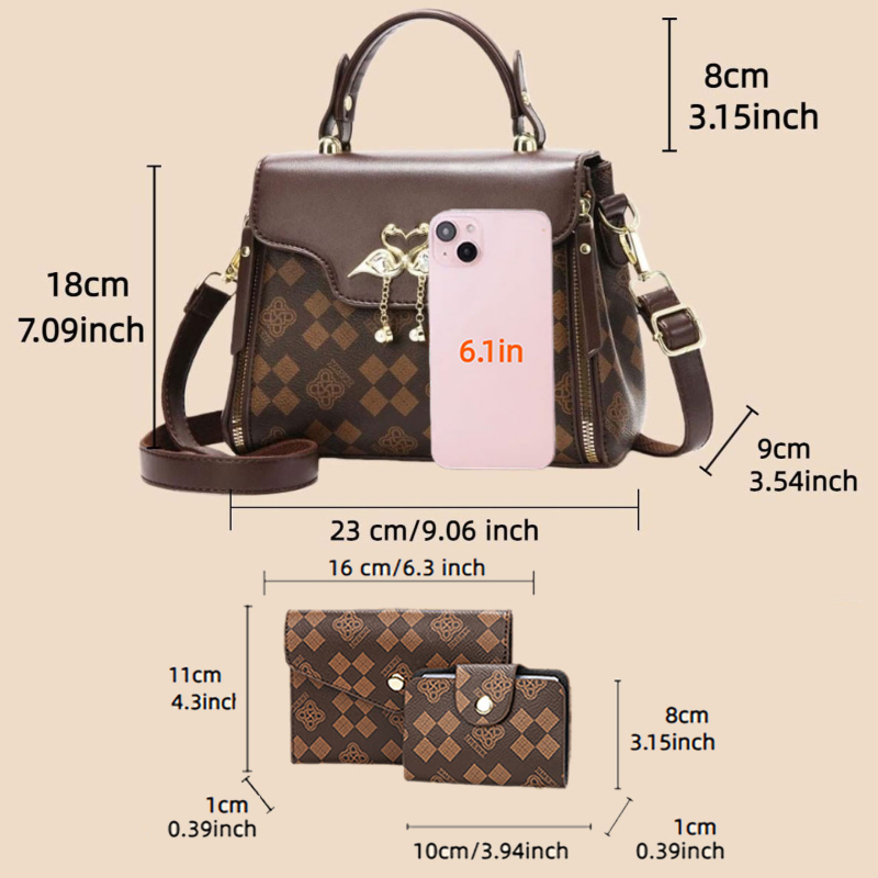 3 parçalı kadın çanta seti, ha - Luxury Bags Casual incelemesi ve fiyatı
